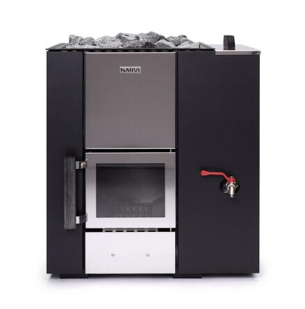 Vedeldat Bastuaggregat Narvi Kuru med Vattenbehllare Hger