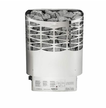 Bastuaggregat Narvi NS, NSE 9 kW, Blank Rostfri, Med Styrenhet