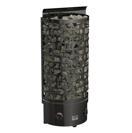 Elektriskt Bastuaggregat SAWO Tower Aries vgg svart 3P-1P 6 kW (5-8 m3), NB, inbyggd styrning (inkl. timer och termostat)