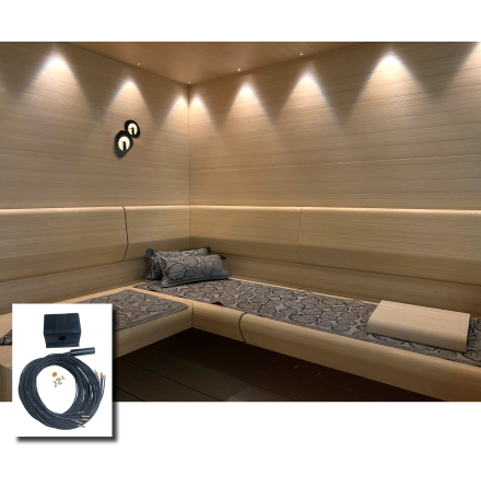 Fiberoptisk belysningssats fr bastutak Cariitti Pro 16 W 7 flckar (7x3mm), 2-3 m fibrer