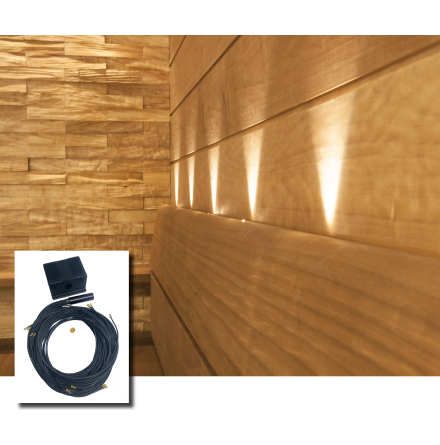 Fiberoptisk belysningssats fr bastusits Cariitti Pro 16 W 11 punkter (10x2mm, 1x4mm)