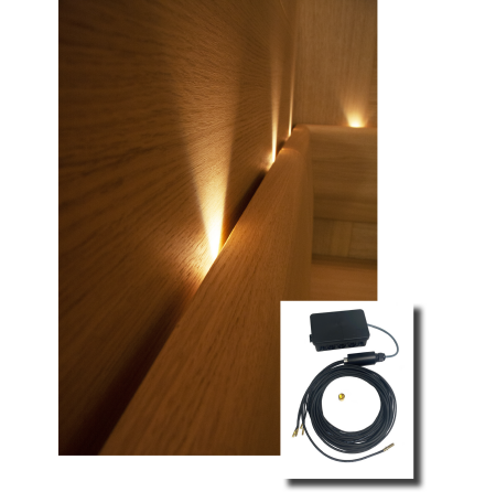 Fiberoptisk belysningssats fr bastutak Cariitti Eco 1 W 16 punkter (16x1,5mm)