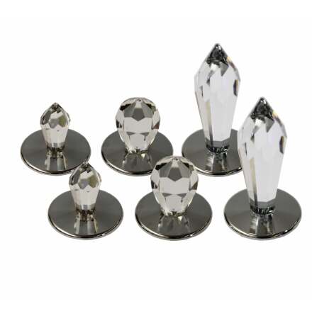 Ljusarmatur fr ngbastu Cariitti LED Crystal Mixed Kit 6 st Krom