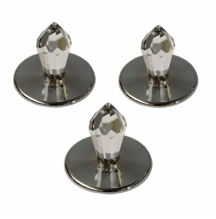 Ljusarmatur fr ngbastu Cariitti LED-kristall CR-12 3 st Krom