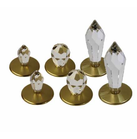 Ljusarmatur fr ngbastu Cariitti LED Crystal Mixed Kit 6 st Guld