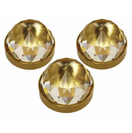 Ljusarmatur fr ngbastu Cariitti LED-kristall CR-30 3 st Guld