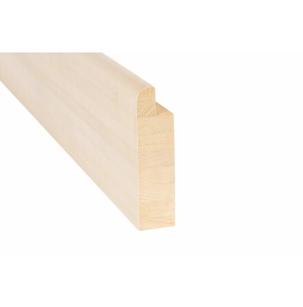 Framkant Sauna Sweden  40x140 mm 2400 mm, 140x40 mm, Asp