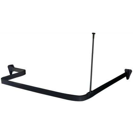 Draperiskena Duschy Flex Bjbar Svart med 24 krokar