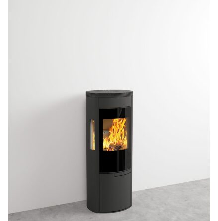 Braskamin Sveaflame Elipse 3E Sidoglas Svart