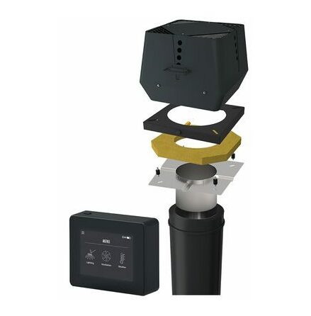 Rkgasflkt Exodraft Paket Stlskorsten Stngd Eldstad RSV009