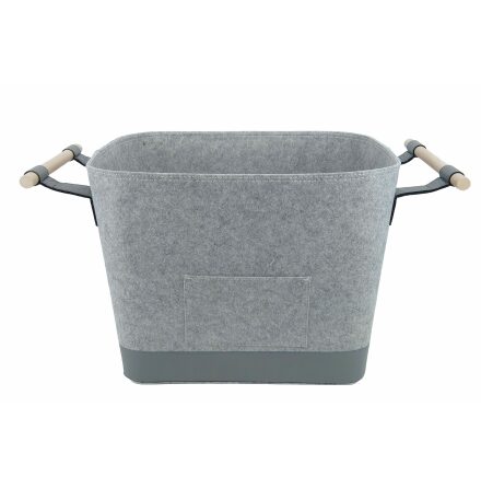 Vedkorg VALO LYSA, ljusgr, filt