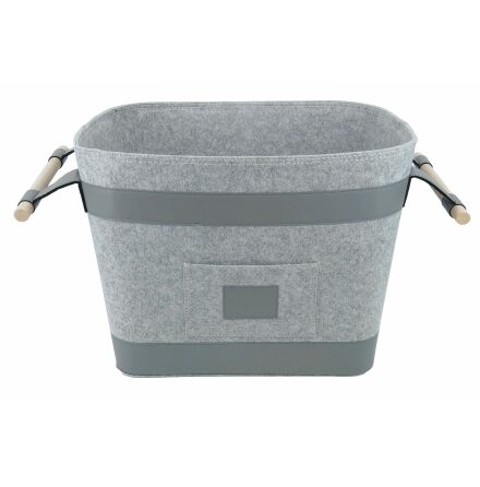 Vedkorg VALO RUNA, ljusgr, filt