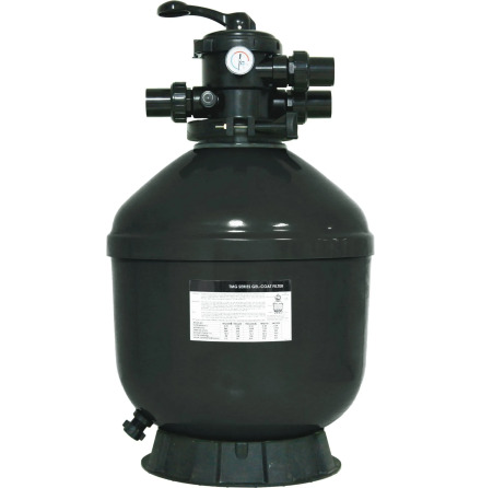 Flotide Sandfilter polyester gelbelagd 50 mm / 1 1/2" metrik/imperial limkoppling 2,5bar gr� toppmonterade filter