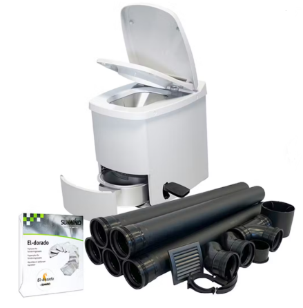 F�rbr�nningstoalett El-dorado PRO, paket f�r v�ggmontering