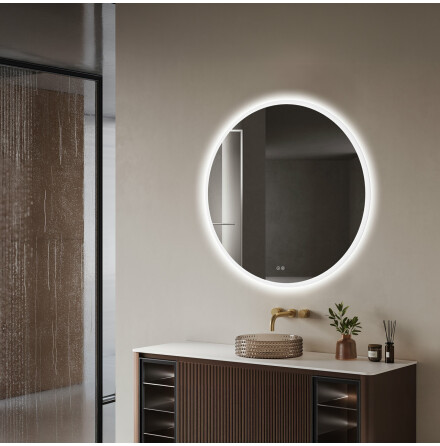 Badrumsspegel LED rund �100 cm