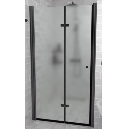 Vikd�rr med v�ggmagnet svart matta detaljer frostat glas
