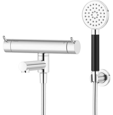 Badkarsblandare INXX II 160c/c Mora med handdusch, upph�ngare och metallomspunnen slang 1750 mm